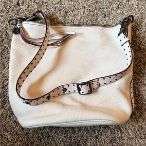 Coach 1942 Leather Hobo Bag with Gunmetal Rivets  - White